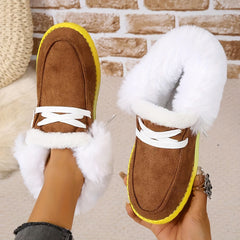 Winter Warm Flat Shoes Low Top Non slip Thickened Warm Sneakers Women's Footwear