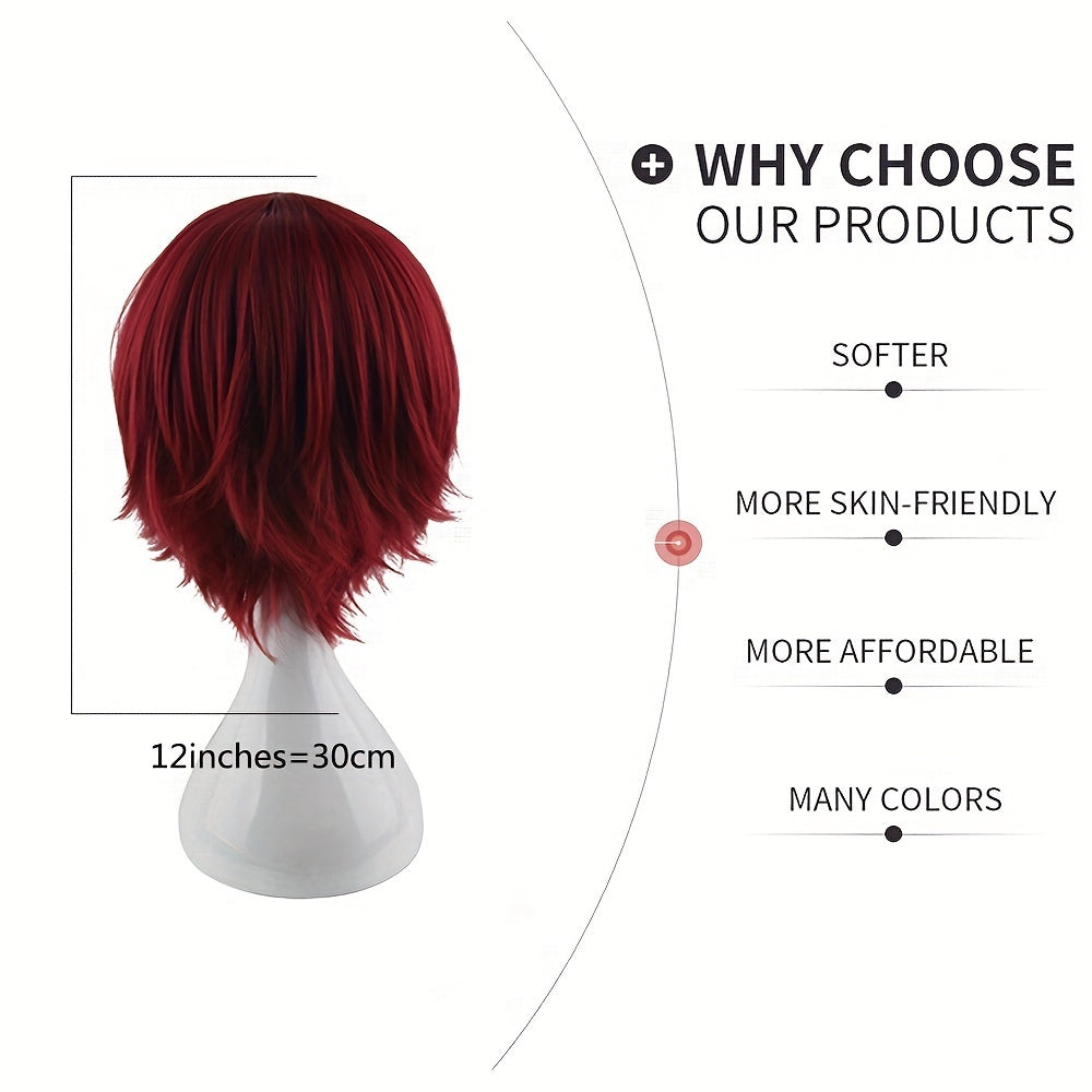 Men's 12 Inch Anime Dress Up Wig Cosplay Chemical Fiber Wig