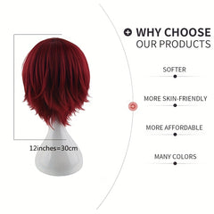 Men's 12 Inch Anime Dress Up Wig Cosplay Chemical Fiber Wig
