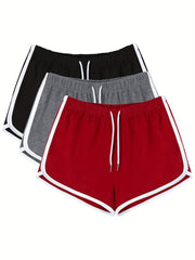 3pcs Women's High Waist Athletic Running Shorts Soft And Comfortable