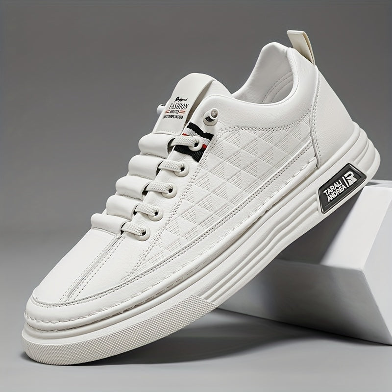 Men's Lace up Sneakers PU Leather Skate Shoes