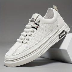 Men's Lace up Sneakers PU Leather Skate Shoes