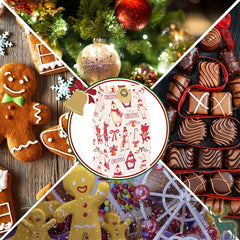 12pcs Christmas Paper Candy Bags with Gift Tag Stickers