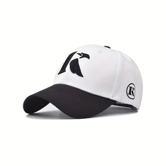 K Letter Embroidered Sunshade Duck Tongue Hat