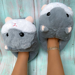 Women's Novelty Plush Slippers Cozy Slip On Indoor Home Shoes