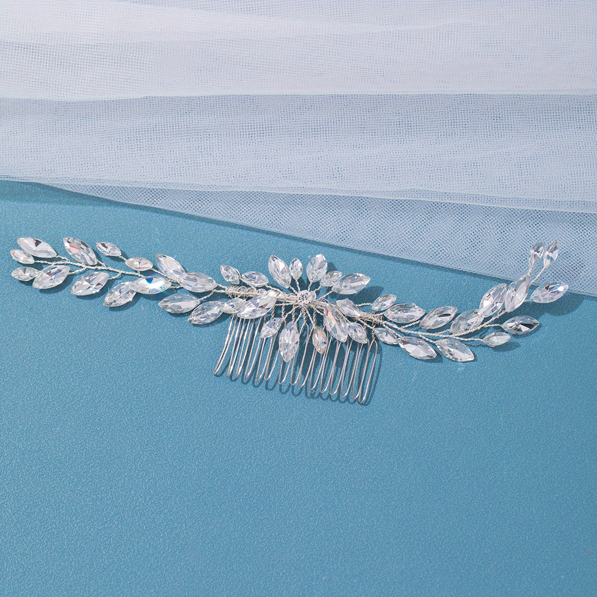 Crystal Hair Comb Back Head Insert Comb Head Jewelry
