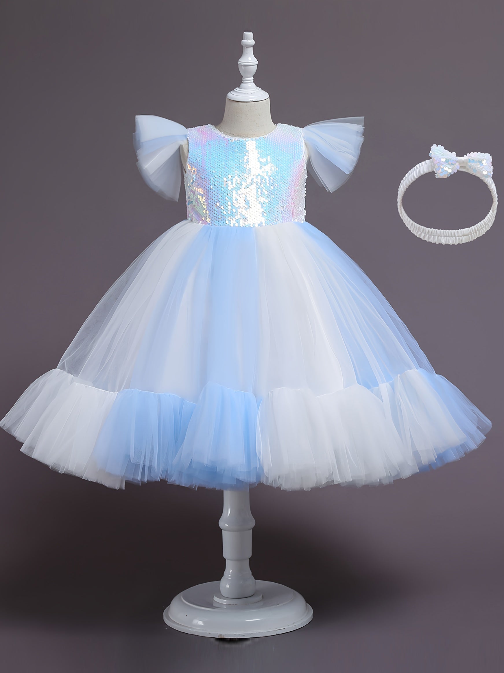Sequin Fish Scales Princess Dress Fancy Dress Up Party Costume