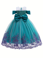 Girl's Mermaid Dress Princess Costume Lace Tulle Floor Length