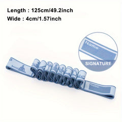 49.2in Segmented Elastic Yoga Strap for Stretching, Fitness, & Resistance