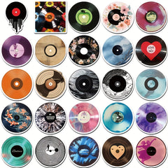 50pcs Retro Vinyl Record Graffiti Sticker Decoration Waterproof Stickers