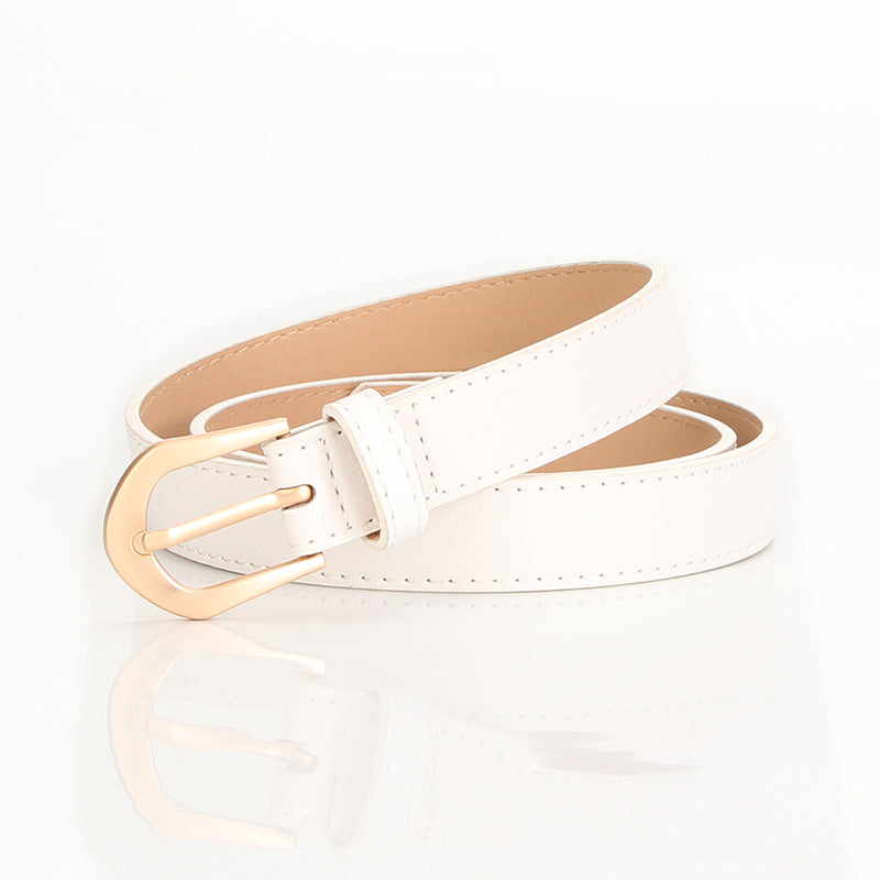 Women's Pin Buckle Thin Belt for Jeans Dress