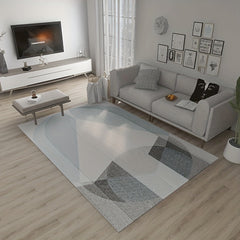 Modern Geometric 6'X8 5' Area Rug Distressed Design Low Pile Decorative Rug