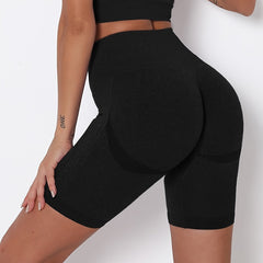 Seamless Knitted High Waisted Yoga Shorts Quick Dry Sports Fitness