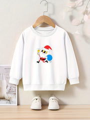 Lovely Santa Elf Graphic Crew Neck Sweatshirt