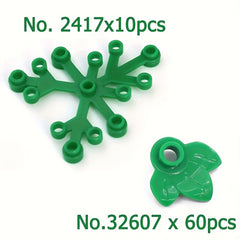 70pcs Pumpkin Leaves Building Block Toy Parts