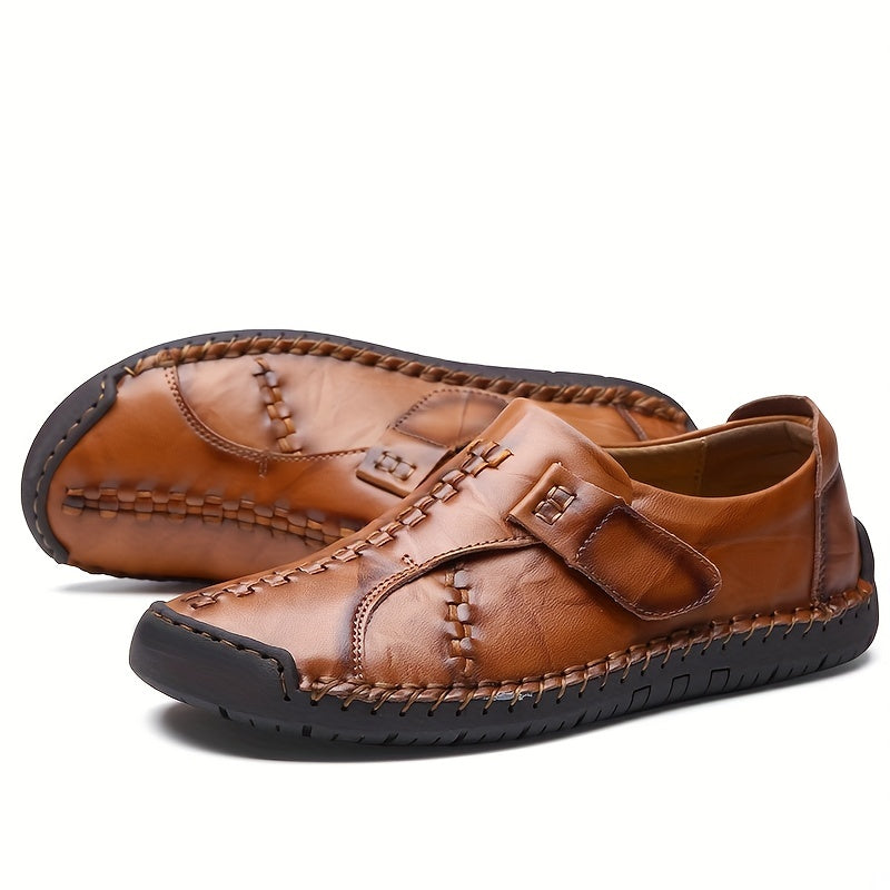 Men's Lightweight Loafer Shoes Breathable Slip On Hook And Loop Fastener Shoes