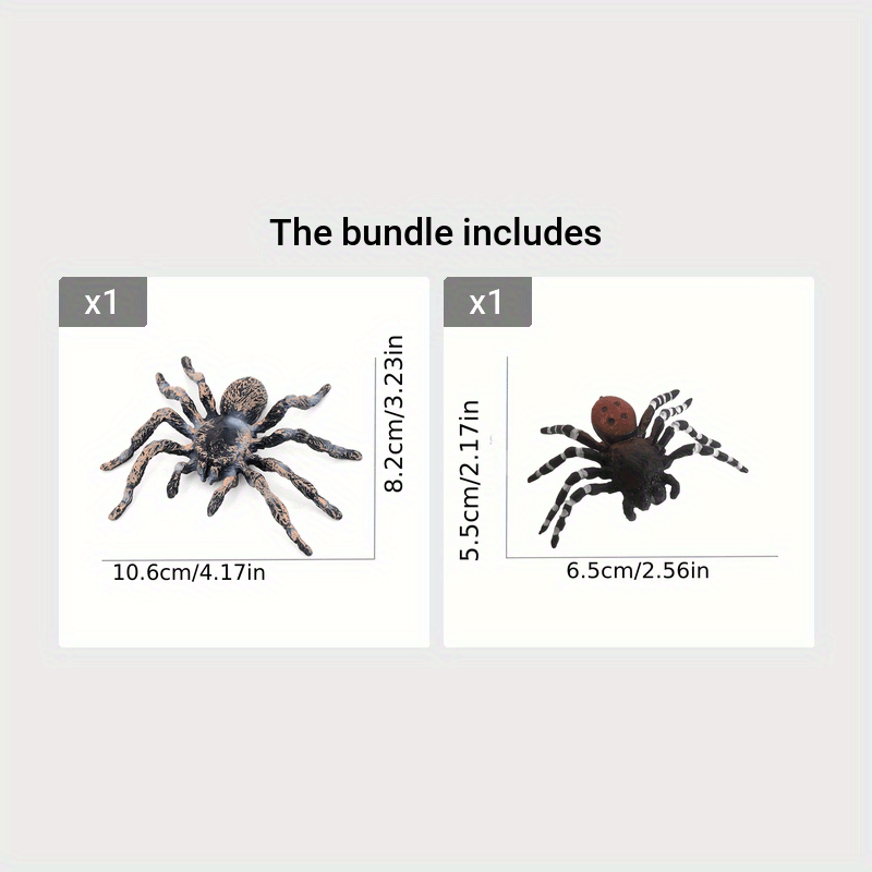 Realistic Spider Action Model Toy Educational Learning Set for Boys Girls Kids