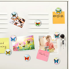 30 Colorful Butterfly Fridge Magnets 3D Magnetic Stickers Kitchen Decoration