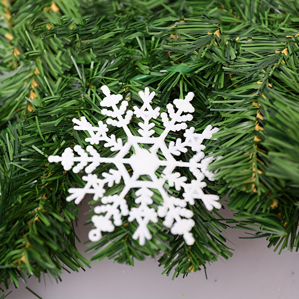 12pcs Glitter Snowflake Ornaments for Christmas Tree