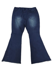 Women's Ripped High Rise Flared Leg Jeans