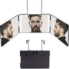 360 Degree Trifold Haircut Mirror for Hair Cutting Shaving Grooming