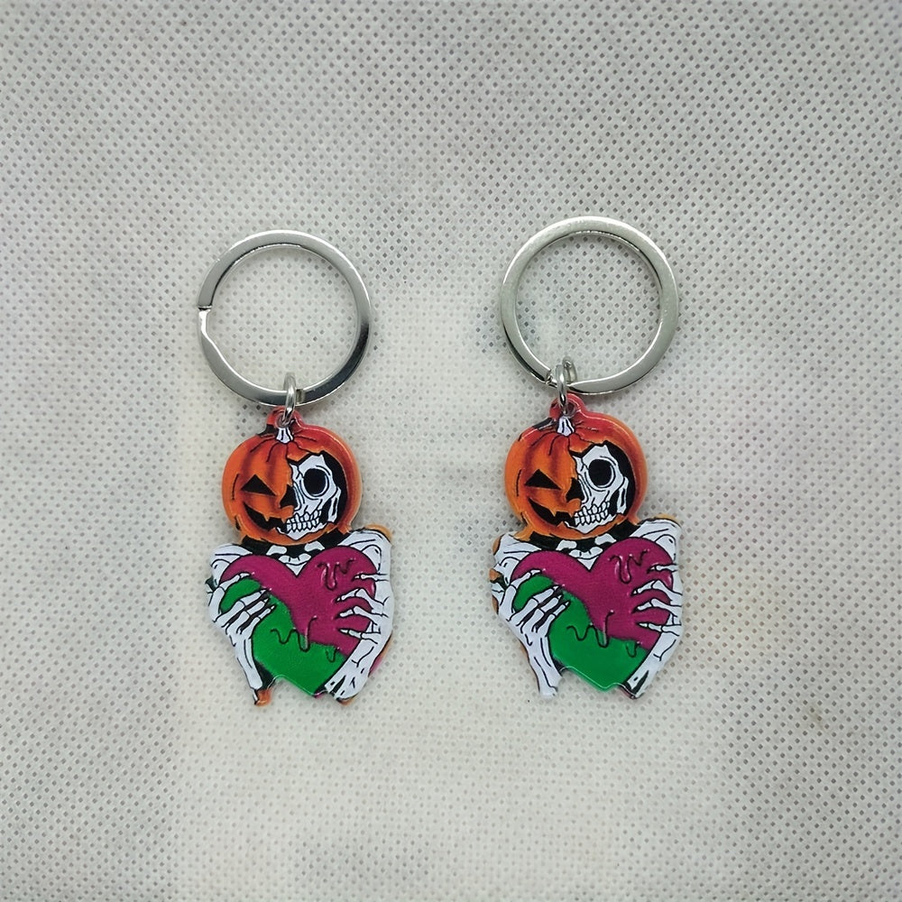 Acrylic Halloween Pumpkin Ghost Keychain Handbag Pendant