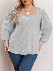 Solid Long Sleeve Scoop Neck Sweater
