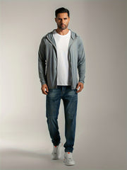 Men's UPF 50 Sun Protection Zip Hoodie Long Sleeve Quick Dry Tops