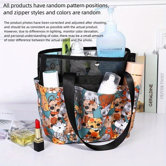 Large Shower Caddy Bag With Handle Quick Dry Mesh Organizer Tote