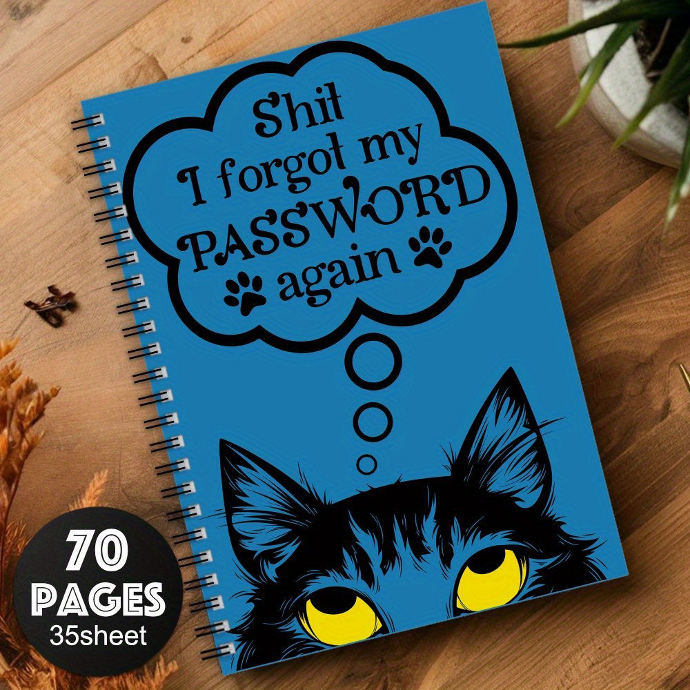 Cat Spiral Password Journal: Humorous Password Organizer