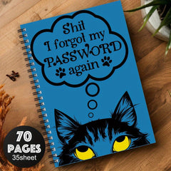 Cat Spiral Password Journal: Humorous Password Organizer