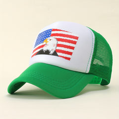 Flag Eagle Baseball Cap Independence Patriotic Trucker Hat