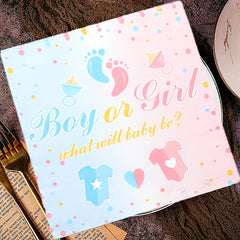 20pcs Gender Reveal Party Luncheon Napkins For Pink Party Tableware Decorations