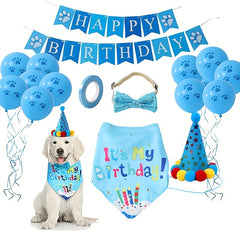 Dog Birthday Bandana & Hat Set - Pet Party Supplies