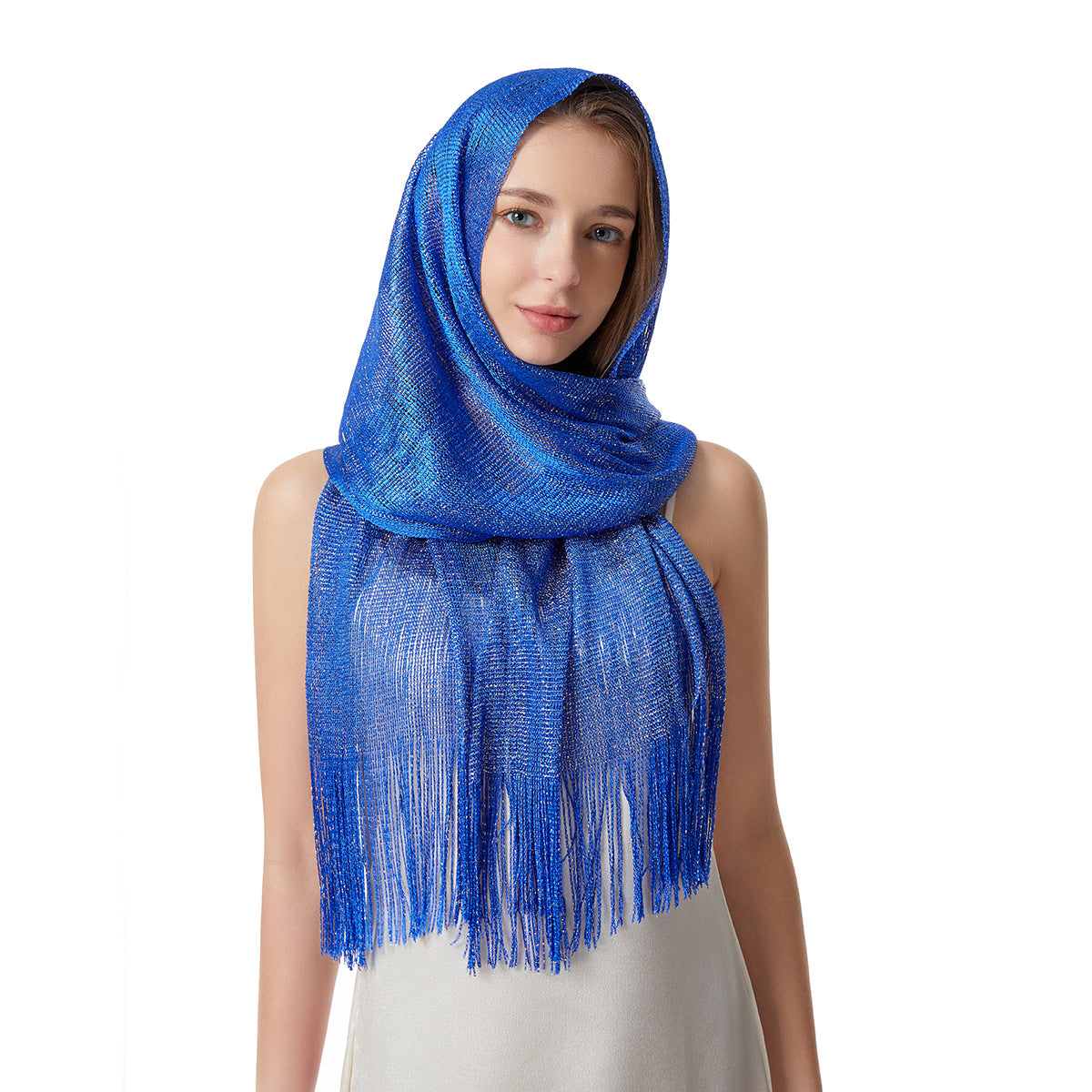 Women's Party Shawls with Golden and Silver Thread - Warm Scarf