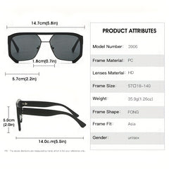 Large Frame Sunglasses Classic Fashionable Modern Glasses