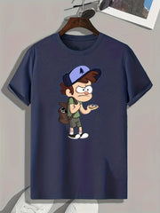 Cartoon Print Men's Graphic T shirt Casual Comfy Tees For Summer