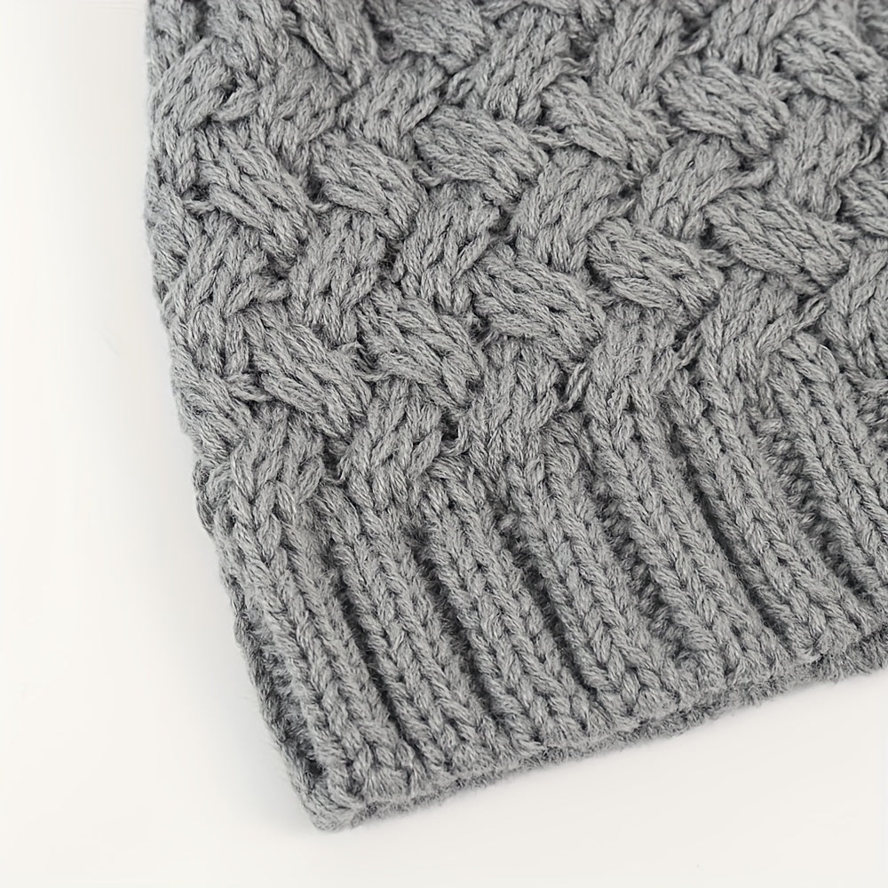 Baby Winter Warm Knitted Wool Beanie Cap Hat Cold-proof Woolen Hat