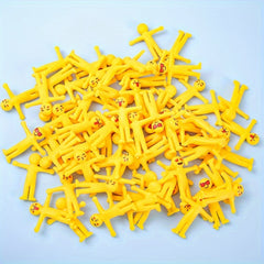 8pcs Stretchable Yellow Character TPR Decompression Toy