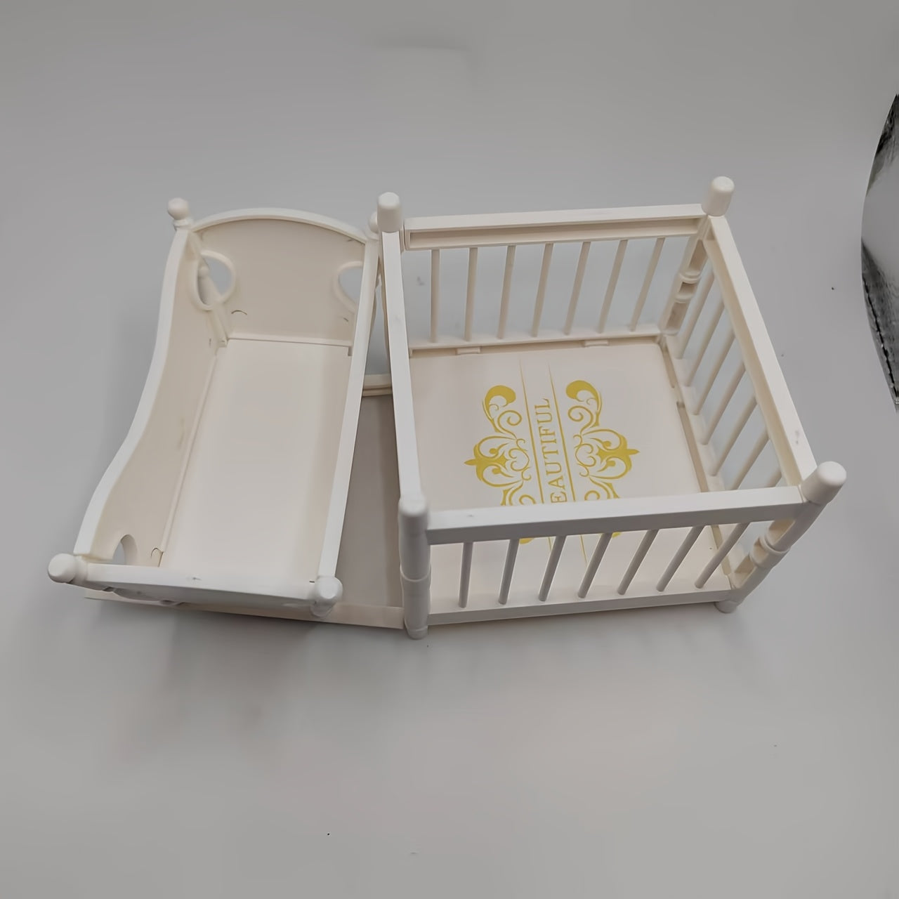2pcs Cradle Bed and Beds Set for Dollhouses Mini Furniture Decor