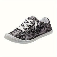 Women's Snake Pattern Flat Shoes Lightweight and Comfortable