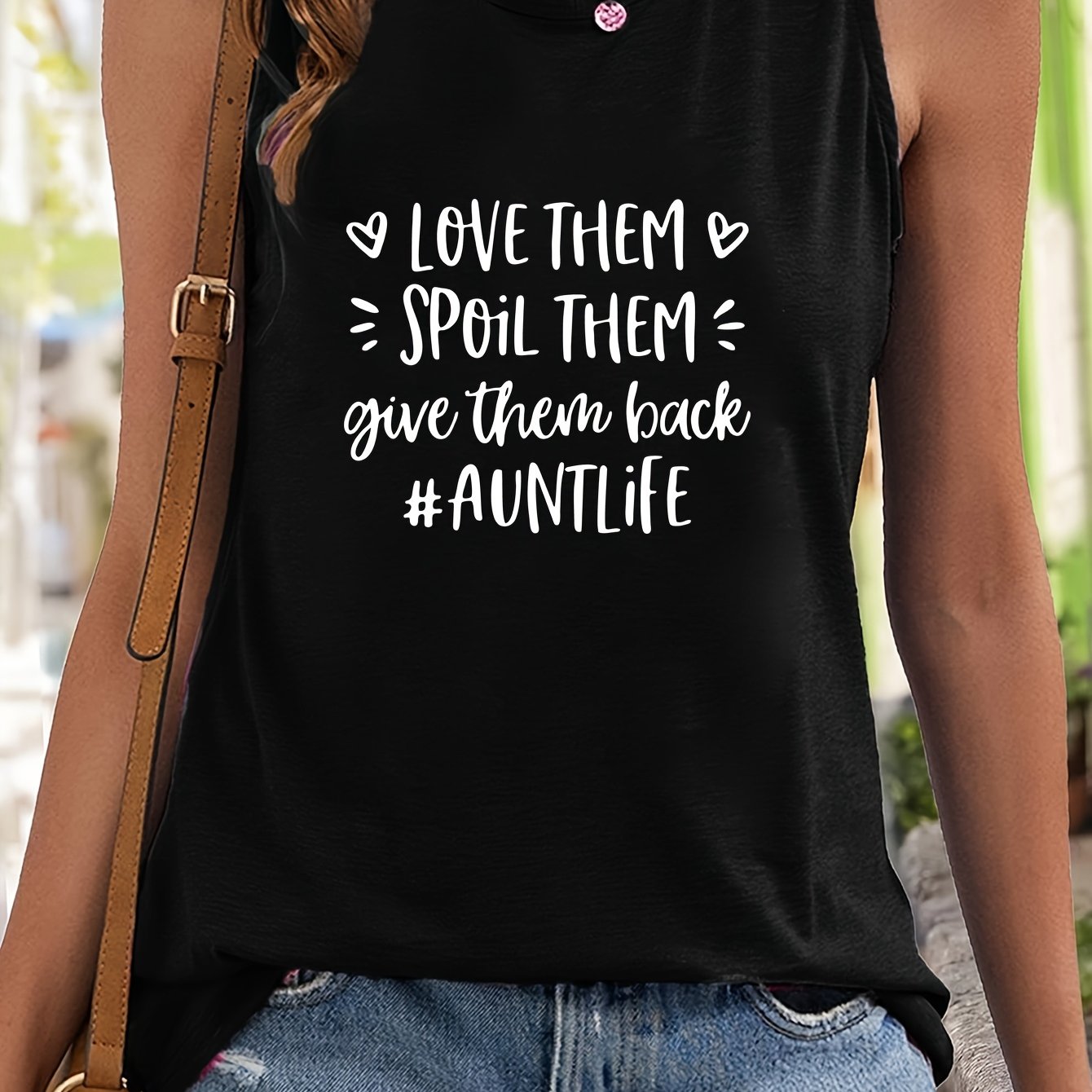 Letter Print Mid Stretch Basic Tank Top Women's Sports Top