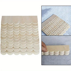 12 Pack Dollhouse Small House Roof Wooden Tiles