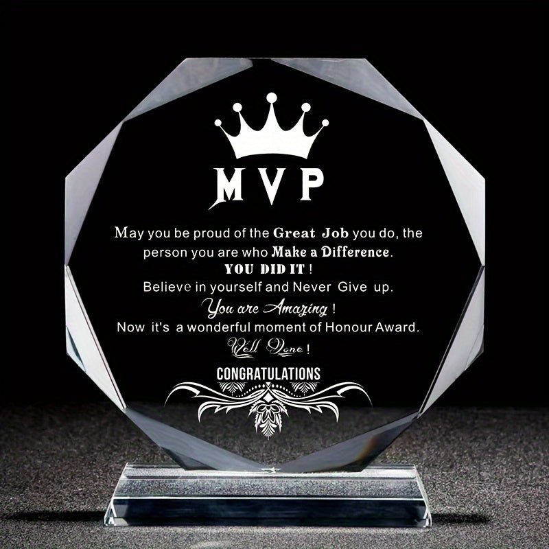 Transparent Trophy Awards With Case Personalized Engraved Medals 3.9in 4.7in
