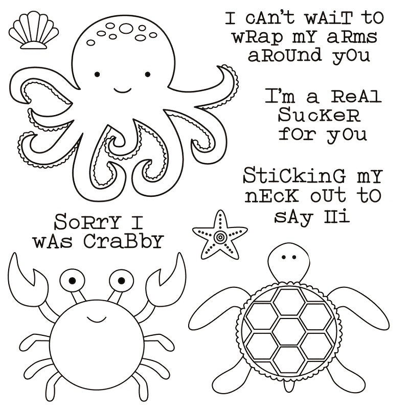 Cartoon Animals Clear Stamp for DIY Scrapbooking Card Making