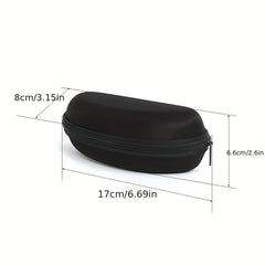 1pc Zipper Glasses Case Casual Decorative Glasses Case