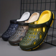 Men's Casual Hollow Out Platform Clogs