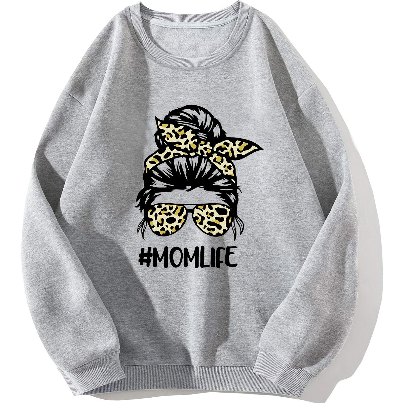 Girl Graphic Crew Neck Oversized Sports Sweatshirt