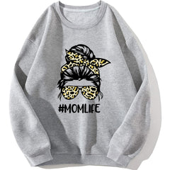 Girl Graphic Crew Neck Oversized Sports Sweatshirt