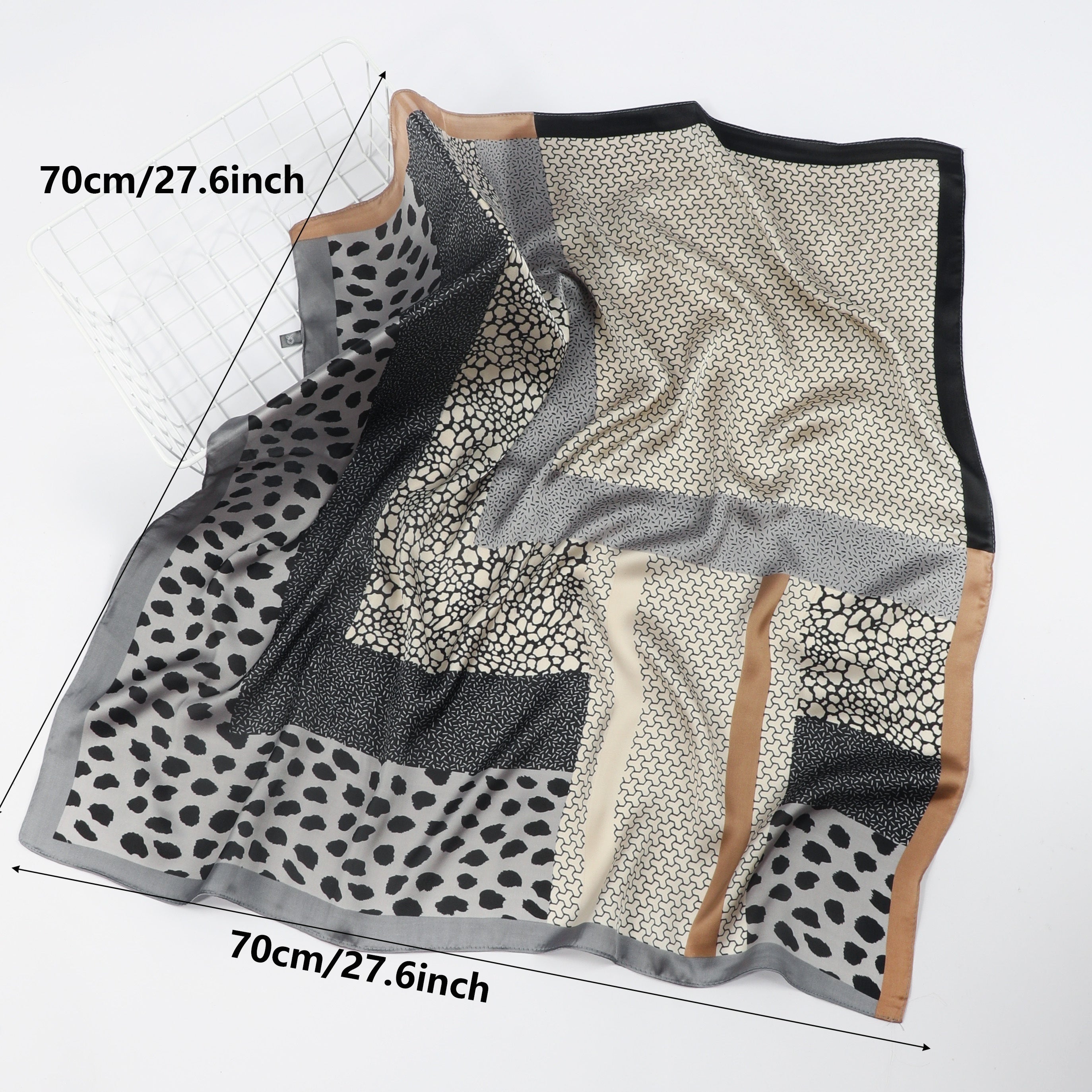 Men's Leopard Spotted Square Scarf for Daily Style
